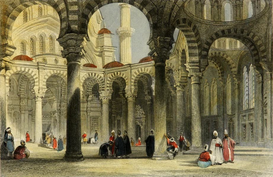 Constantinople and the Scenery of the Seven Churches of Asia Minor Vol. 2 - Inner Court of the Mosque of Sultan Osman (1839)