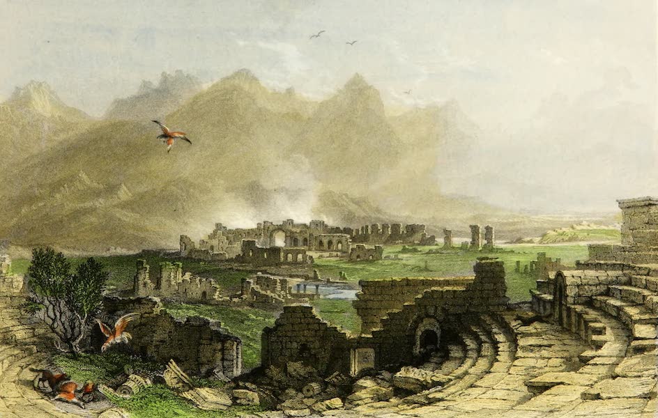 Constantinople and the Scenery of the Seven Churches of Asia Minor Vol. 2 - The Ruins of Hieropolis, from the Theatre (1839)