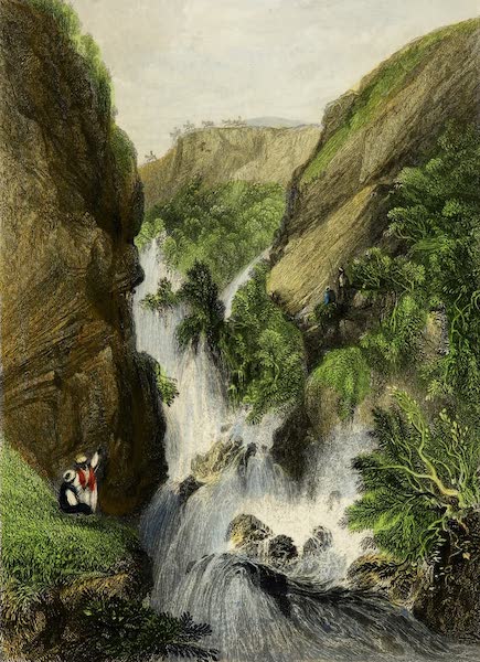 Constantinople and the Scenery of the Seven Churches of Asia Minor Vol. 2 - Pass and Waterfall in the Balkan Mountains (1839)