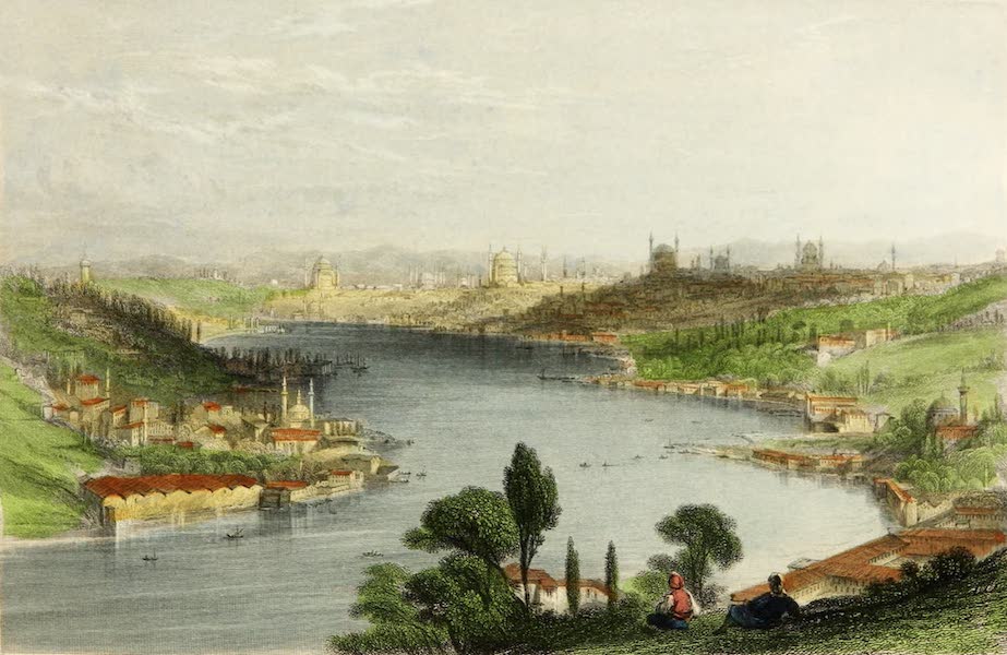 Constantinople and the Scenery of the Seven Churches of Asia Minor Vol. 2 - Constantinople from the Heights above Eyoub (1839)