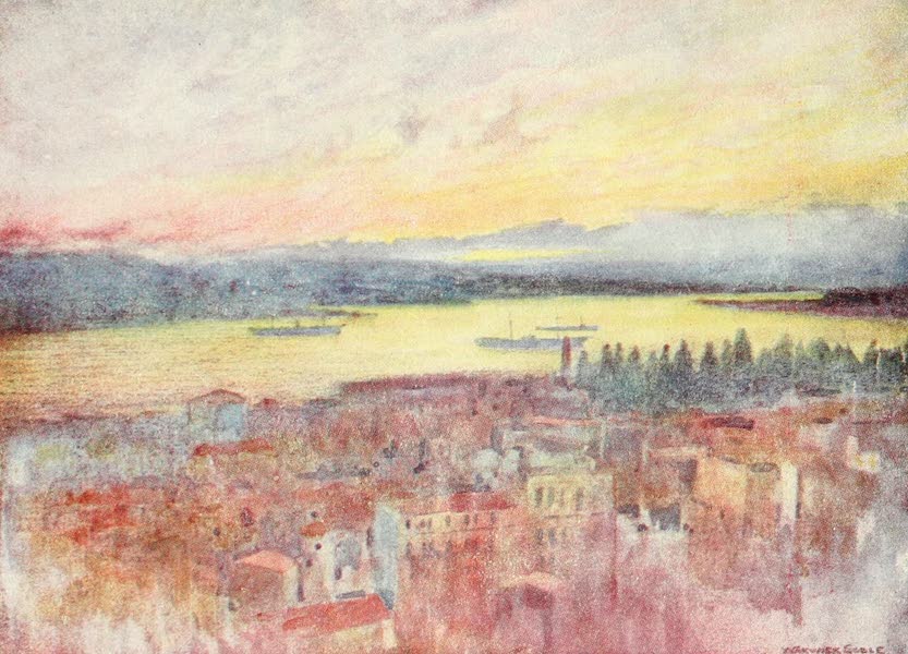 Constantinople Painted and Described - Golden Horn from the British Hospital, Galata (1906)
