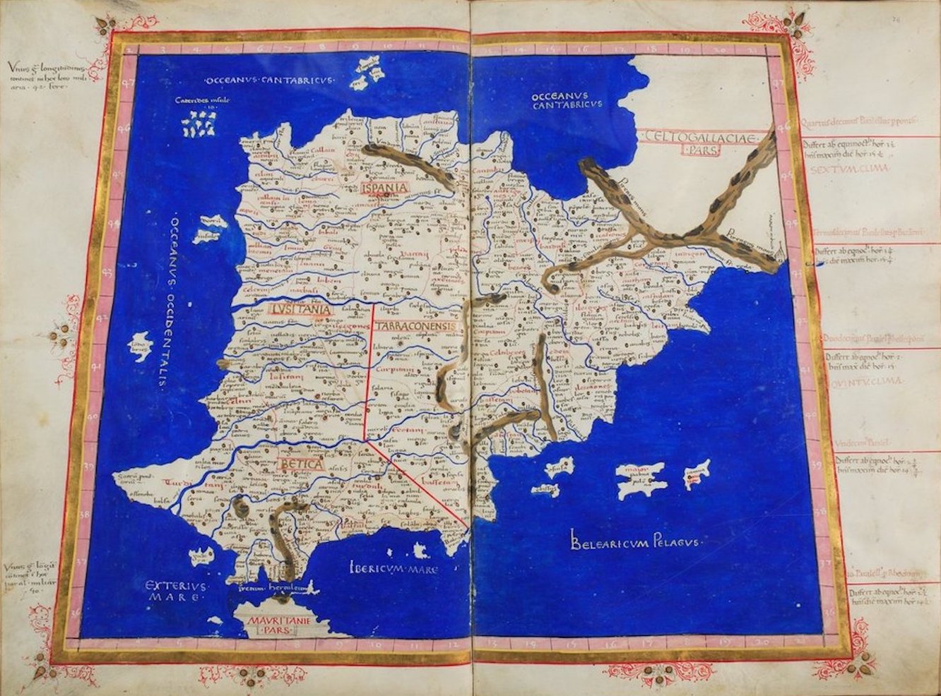 Cosmographia - Ptolemy's Map of Europe - II (1460)
