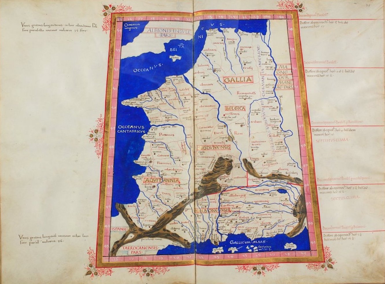 Cosmographia - Ptolemy's Map of Europe - III (1460)