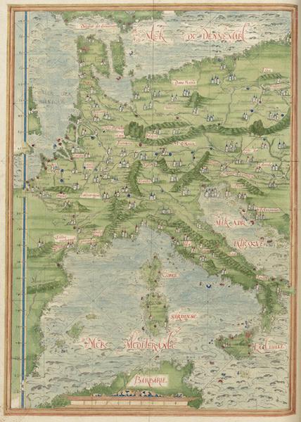 Cosmographie Universelle - Europe centrale et meridionale (1555)