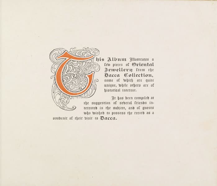 Dacca Collection - Title Page (1900)