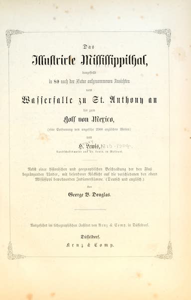 Das Illustrirte Mississippithal - Title Page (1857)
