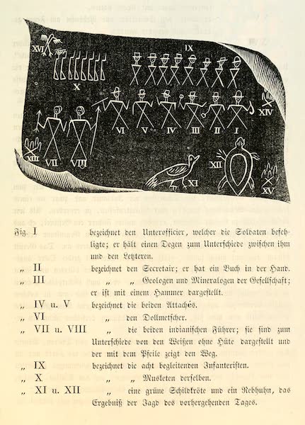 Das Illustrirte Mississippithal - Petroglyph (1857)