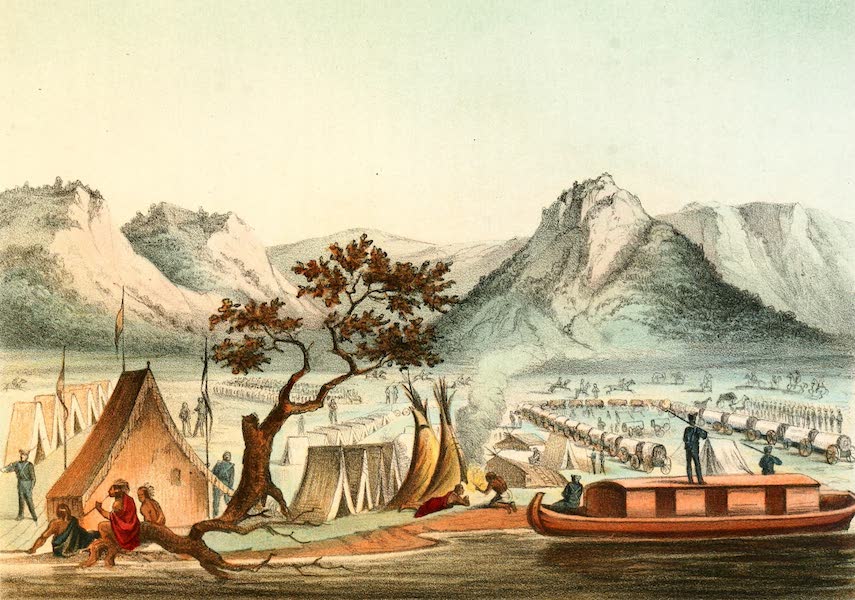 Das Illustrirte Mississippithal - The Camp of The United States Troops (1857)
