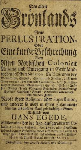 German - Des alten Gronlands neue Perlustration