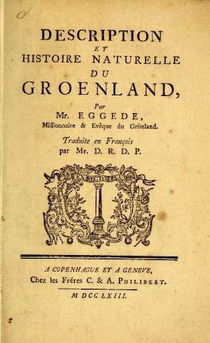 French - Description et Histoire Naturelle du Groenland