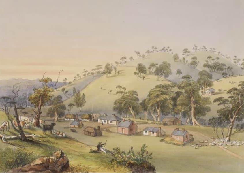 Description of the Barossa Range and its Neighbourhood in South Australia - The Township of Angaston, German Pass. Evening. (1849)