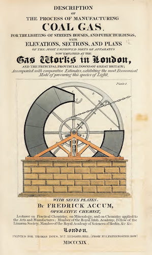 Aquatint & Lithography - Description of the Process of Manufacturing Coal Gas