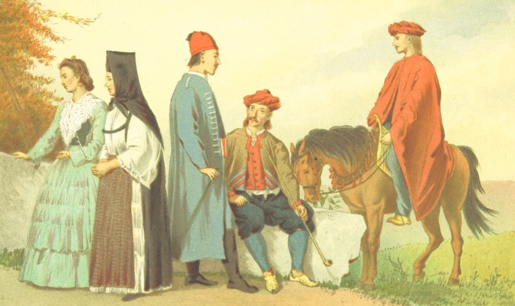 Die Serben an der Adria - Trachten aus Sinj (1870)