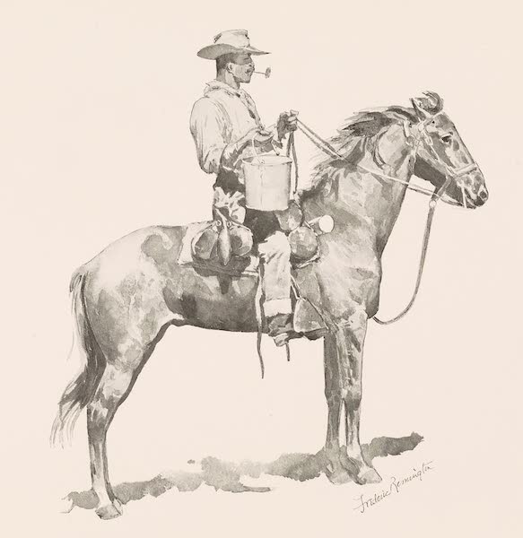 Drawings by Frederic Remington - The Cavalry Cook with Water (1897)