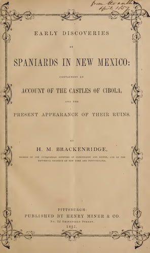 English - Early Discoveries by Spaniards in New Mexico