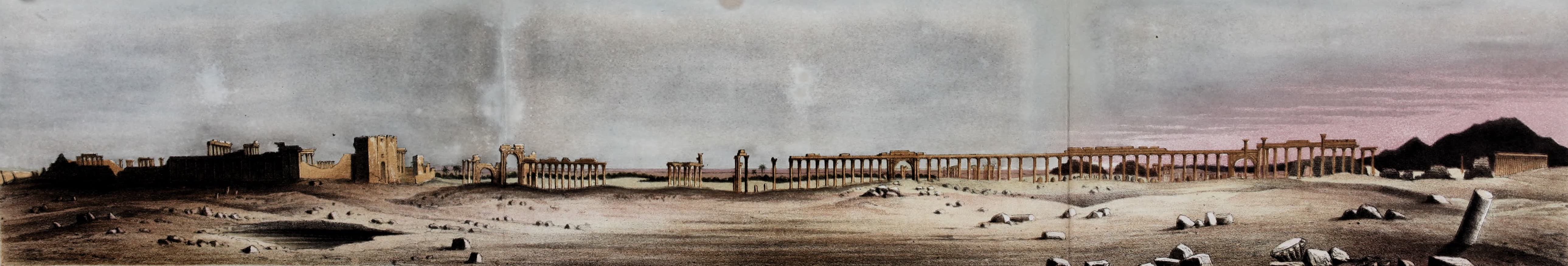 Egyptian Sepulchres and Syrian Shrines Vol. 1 - Panorama of Tadmor (1862)