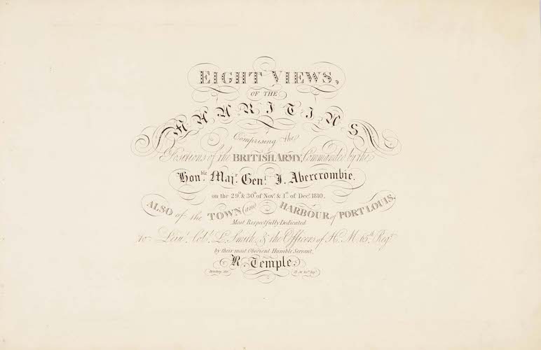 Aquatint & Lithography - Eight Views of the Mauritius