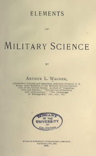 Elements of Military Science - Title Page