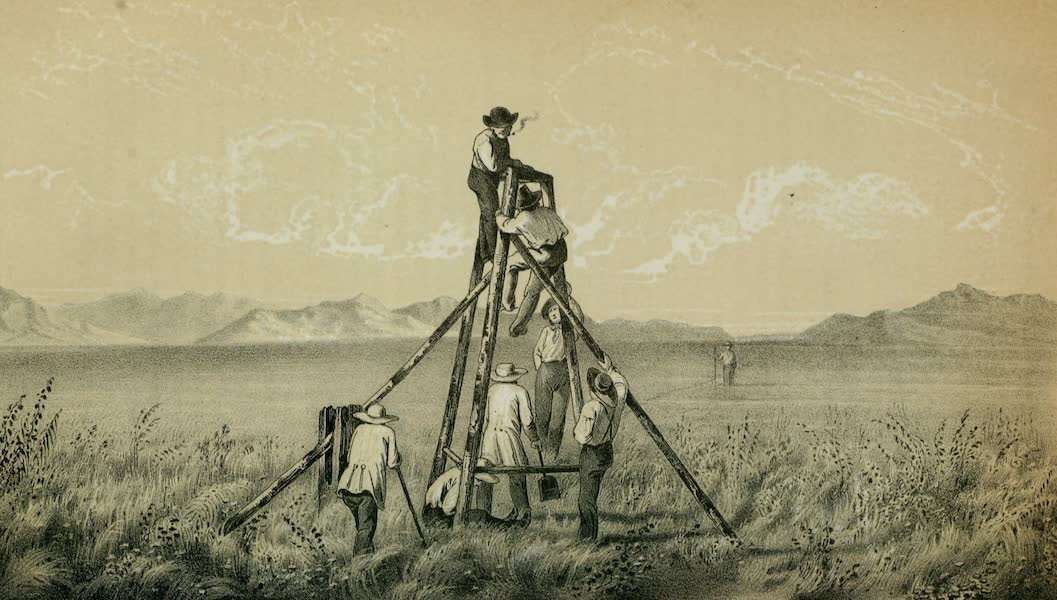 Exploration and Survey of the Valley of the Great Salt Lake of Utah - Station - East End of the Base Line, Salt Lake Valley (1852)
