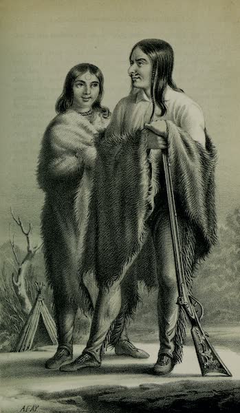 Exploration and Survey of the Valley of the Great Salt Lake of Utah - Old Elk and his Squaw - Utah Indians (1852)