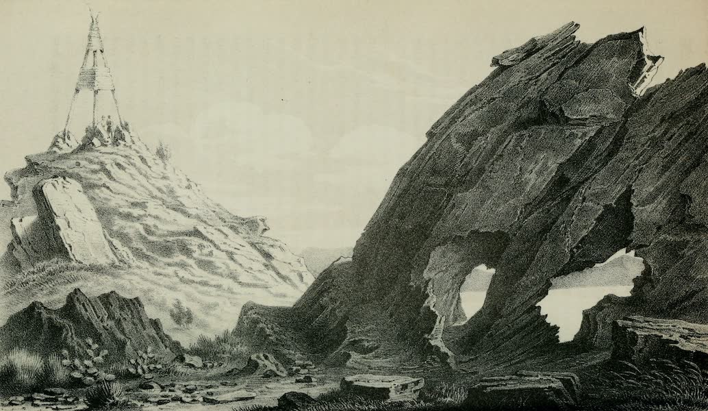Exploration and Survey of the Valley of the Great Salt Lake of Utah - Station, and Mass of Mica Schist - Fremont's Island - Great Salt Lake (1852)