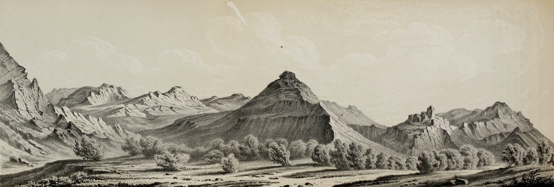 Exploration and Survey of the Valley of the Great Salt Lake of Utah - View from Strong's Knob (1852)