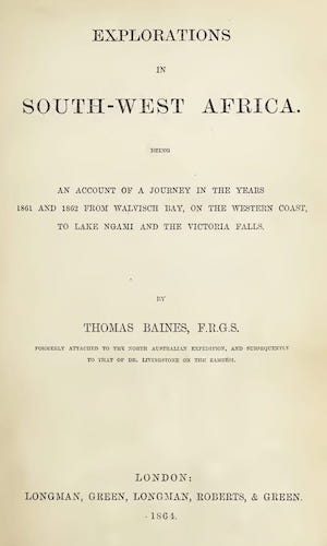 Explorations in South-West Africa (1864)