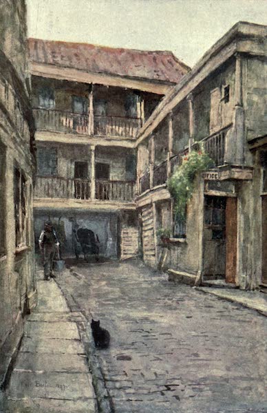 Familiar London Painted by Rose Barton - Bell Inn, Holbom (1904)