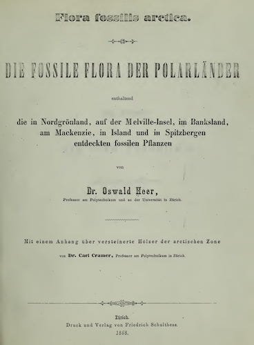 Flora Fossilis Arctica Vol. 1 - Title Page