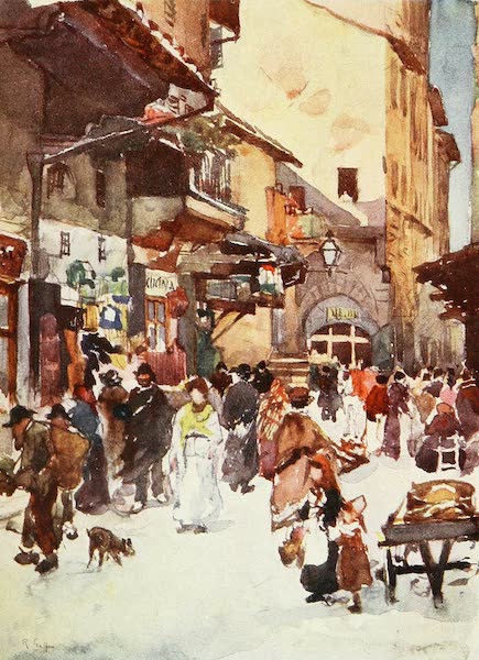 Florence & Some Tuscan Cities Painted and Described - Study in the Mercato Vecchio in the year 1884, before the destruction of the Ghetto (1905)