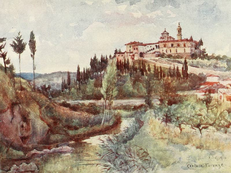Florence & Some Tuscan Cities Painted and Described - The Cistercian Convent of the Val d'Ema, beyond the Porta Romana (1905)