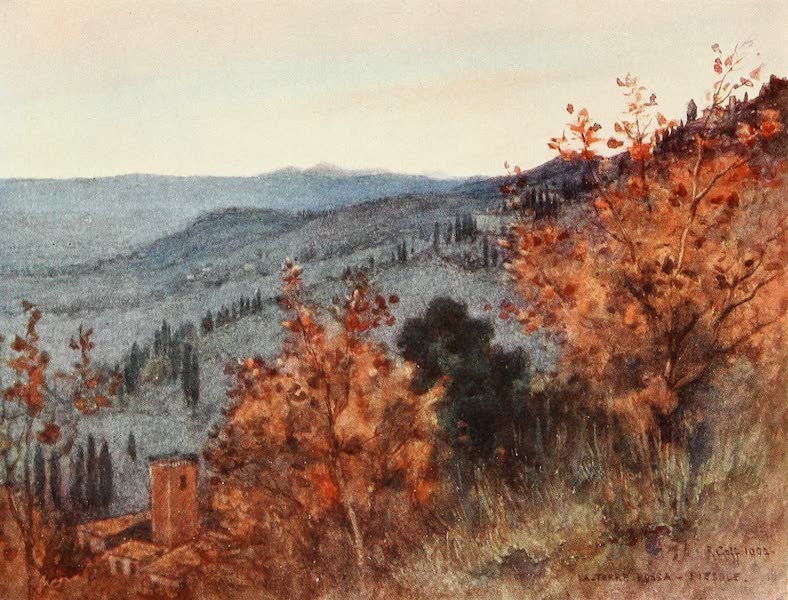 Florence & Some Tuscan Cities Painted and Described - Mew over the Tuscan Hills, from the "Torre Rossa," Fiesole (1905)