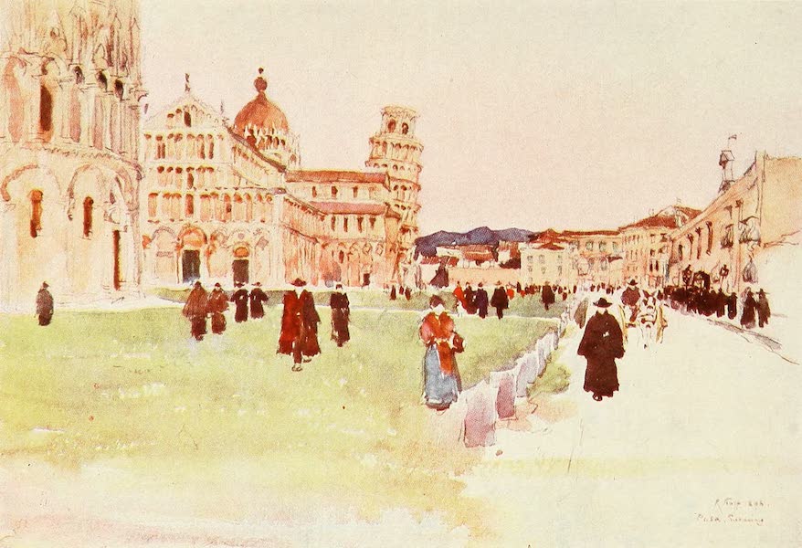 Florence & Some Tuscan Cities Painted and Described - Piazza del Diuomo, Pisa (1905)