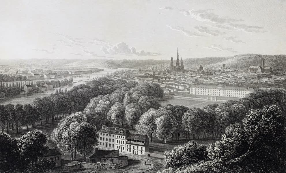 French Scenery - Rouen, from Mont Ste. Catherine (1822)