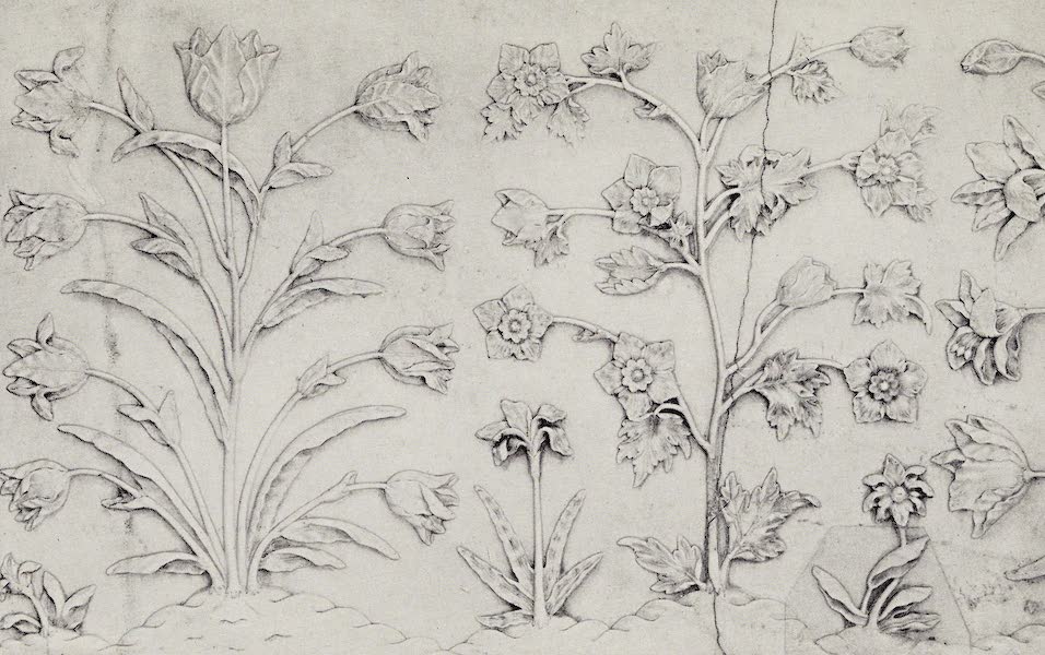 Gardens of the Great Mughals - IX. Floral Detail from the Taj Dado (1913)