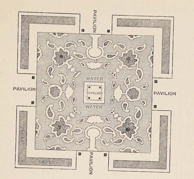 Gardens of the Great Mughals - Plan of a Garden in one of the Island Palaces at Udaipur (1913)