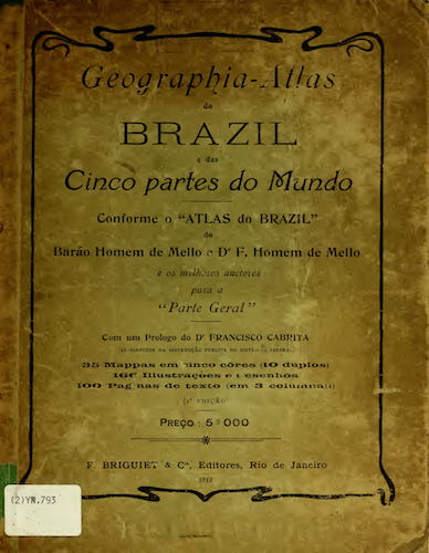 Andes - Geographia Atlas do Brazil e das Cinco Partes do Mundo