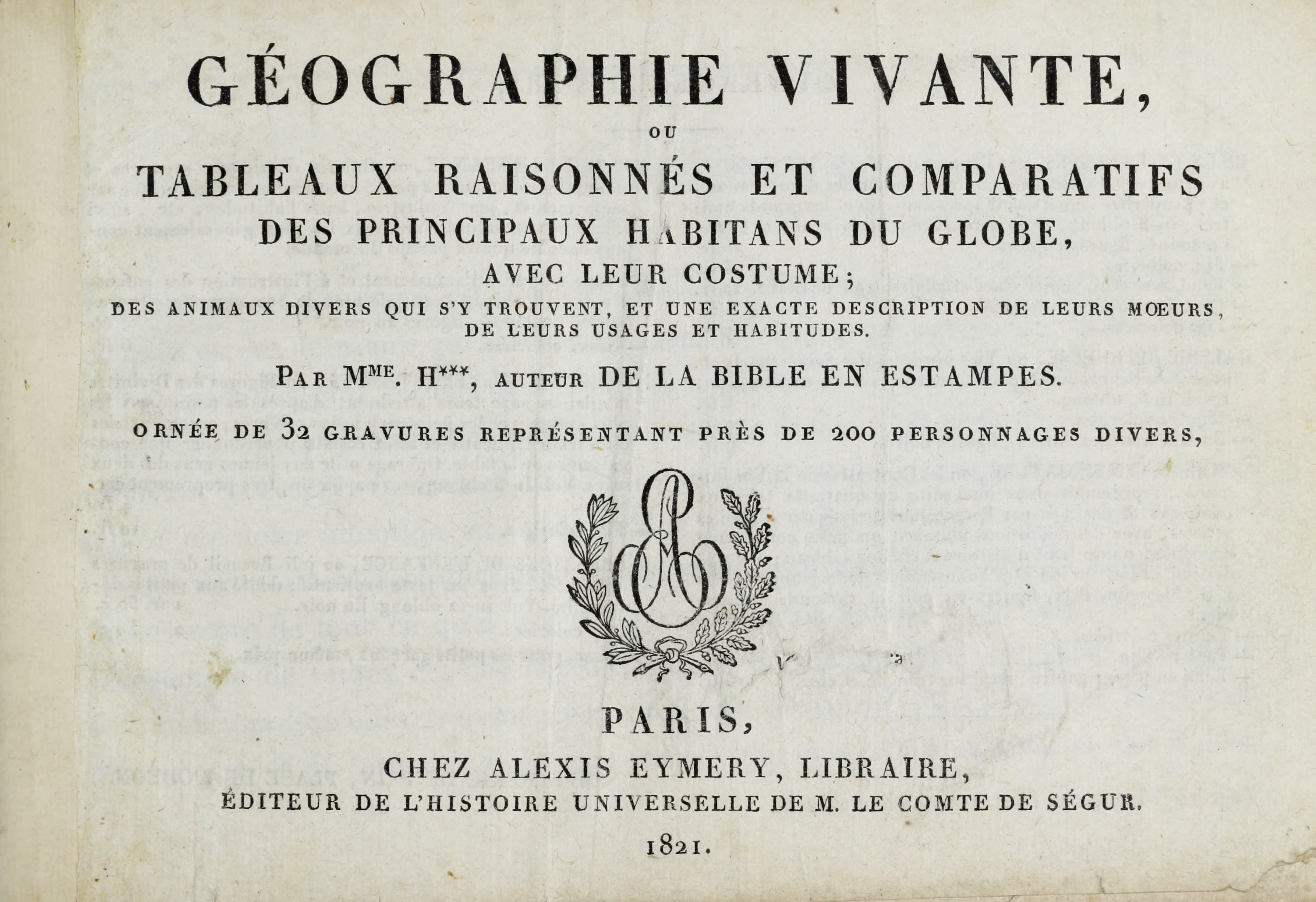 Geographie Vivante, ou, Tableaux Raisonnes - Title Page (1821)