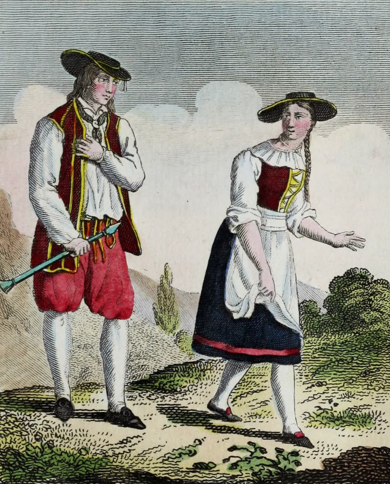 Geographie Vivante, ou, Tableaux Raisonnes - Paysans Suisses (1821)