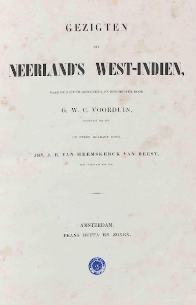 Gezigten uit Neerland's West-Indien - Title Page (1860)
