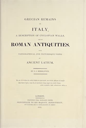 Roman Empire - Grecian Remains in Italy