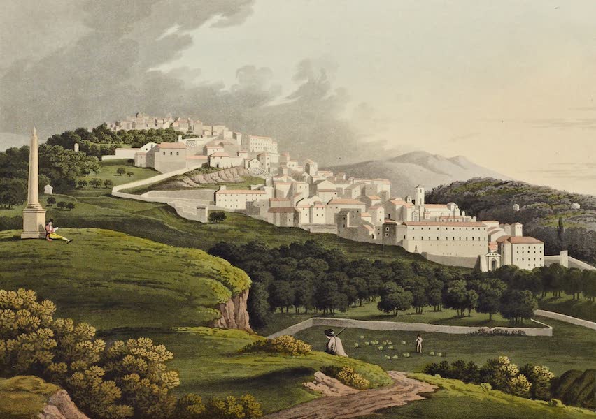Grecian Remains in Italy - General view of the Town of Cora (1812)