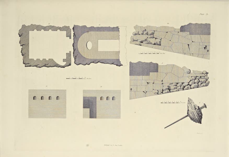 Grecian Remains in Italy - Ruins Plate B (1812)