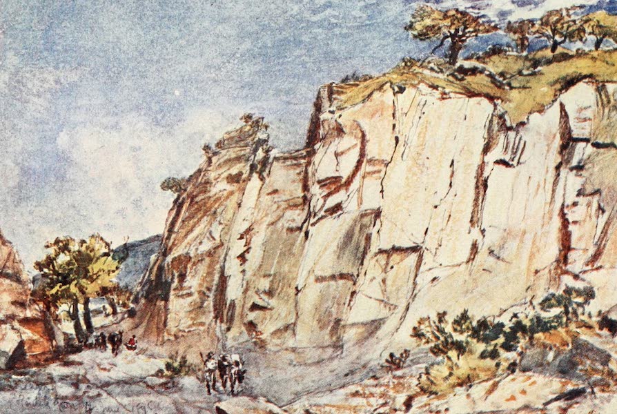 Greece Painted and Described - The Ancient Quarries on Mount Pentelikon (1906)