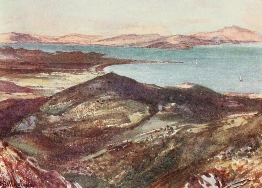 Greece Painted and Described - The Battle-Field of Marathon from Mount Pentelikon (1906)