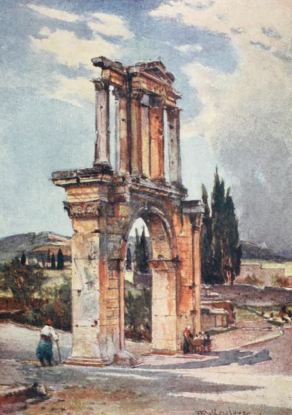 Greece Painted and Described - The Arch of Hadrian (1906)