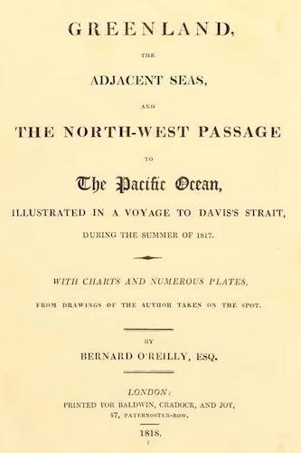 Greenland, the Adjacent Seas, and the North-West Passage - Title Page