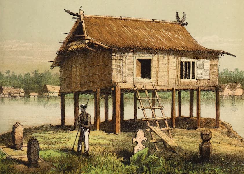 Head-Hunters of Borneo - Dwelling among Tombs (1882)