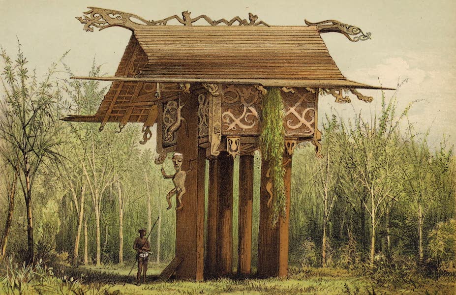 Head-Hunters of Borneo - Rajah Dinda's Family Sepulchre (1882)