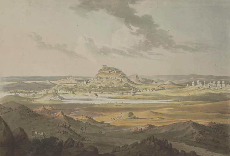 Hindoostan Scenery - View of Golconda from a Range of Rocks West of It (1799)